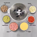 Mini Processador Elétrico 110V – Pique e Moa Carnes, Alho e Muito Mais com Facilidade!✅