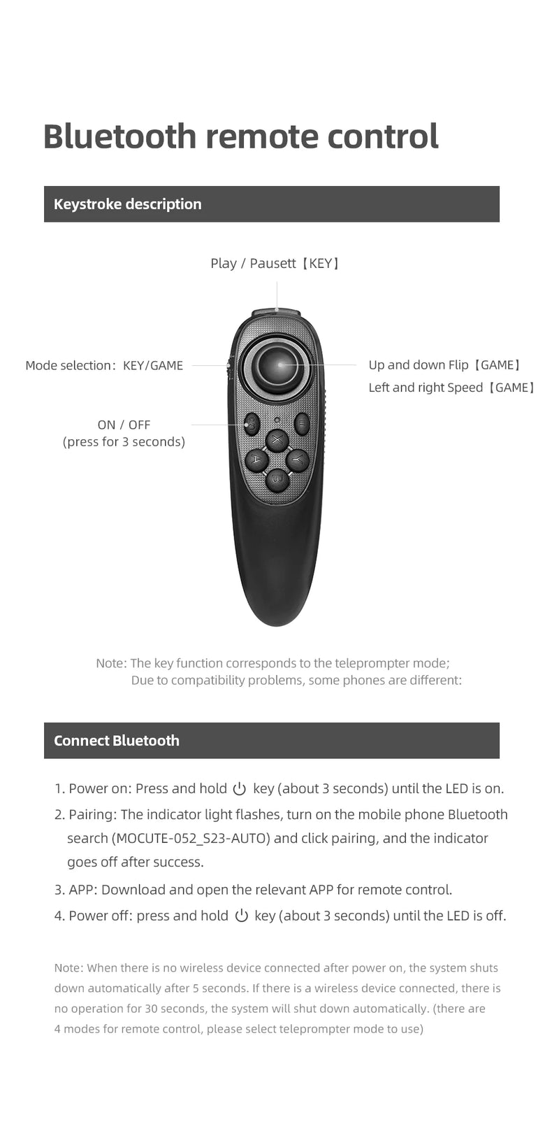 Teleprompter para Smartphones e DSLRs com Controle Remoto