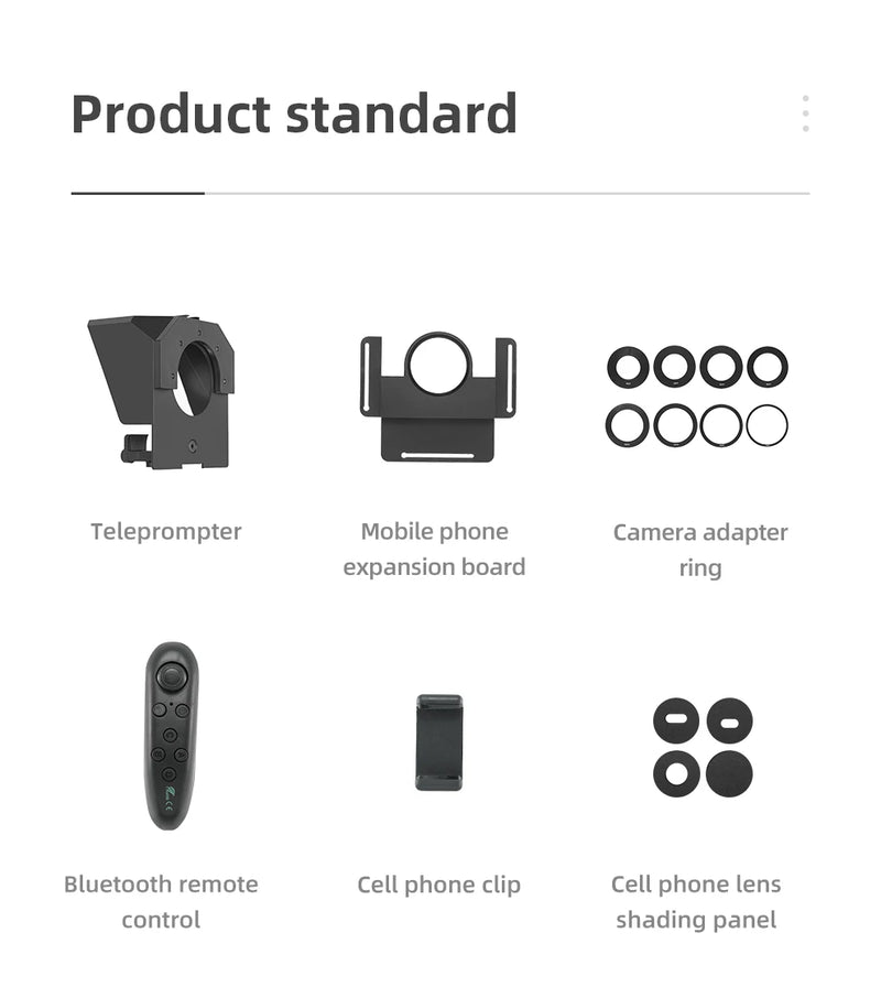 Teleprompter para Smartphones e DSLRs com Controle Remoto