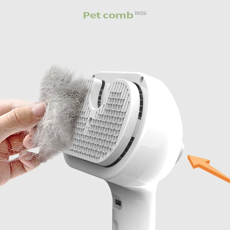 Escova Remove Pelos Pet Autolimpante Spray Dimit✅