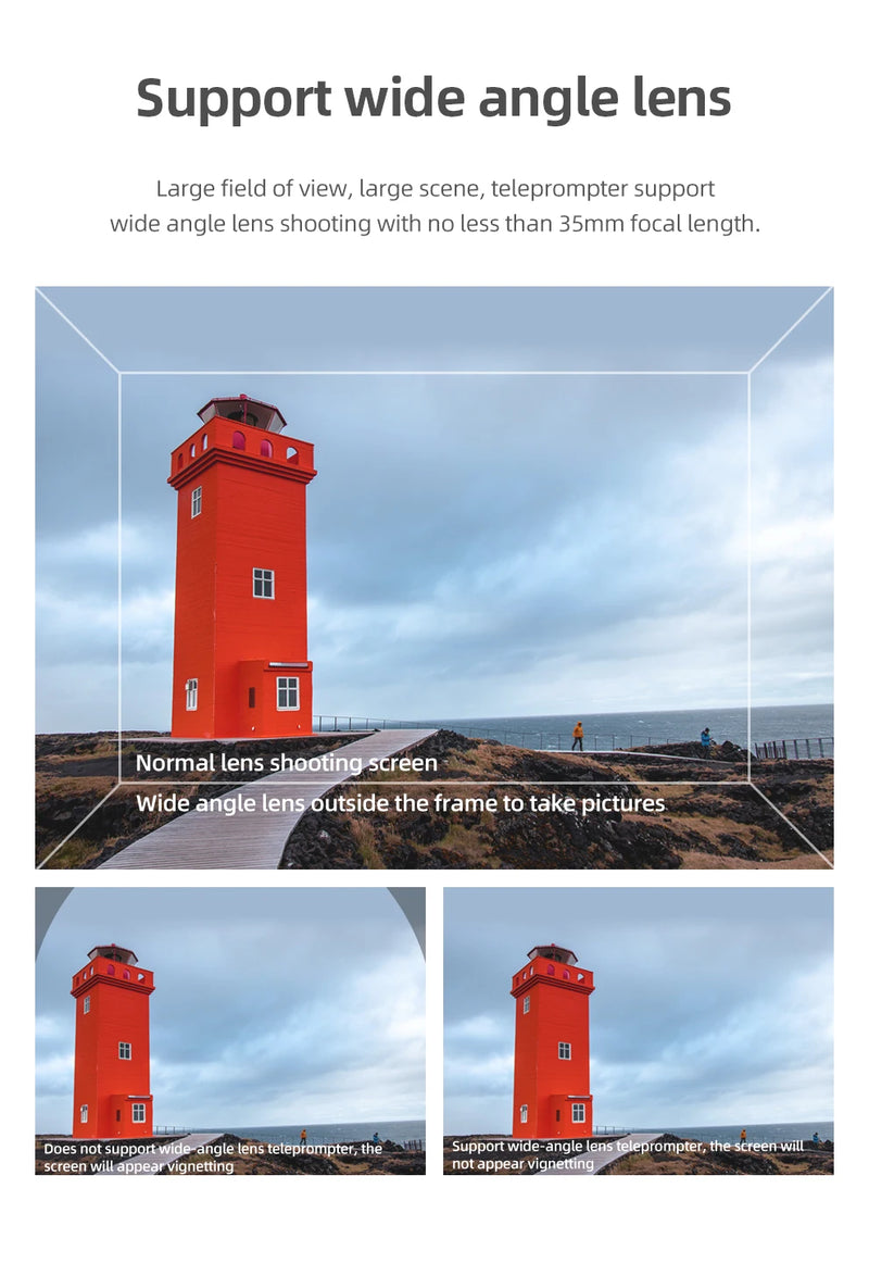 Teleprompter para Smartphones e DSLRs com Controle Remoto