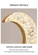 Luminária Mesa LED Cristal Luxo 3 Tons Touch✅