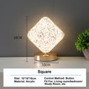 Luminária Mesa LED Cristal Luxo 3 Tons Touch✅