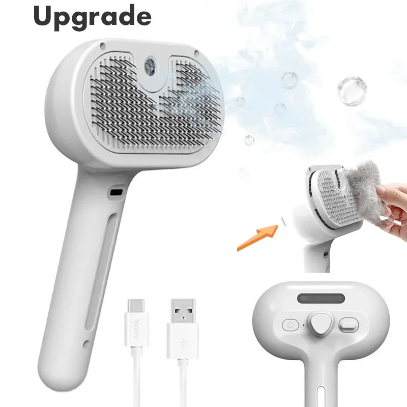 Escova Remove Pelos Pet Autolimpante Spray Dimit✅