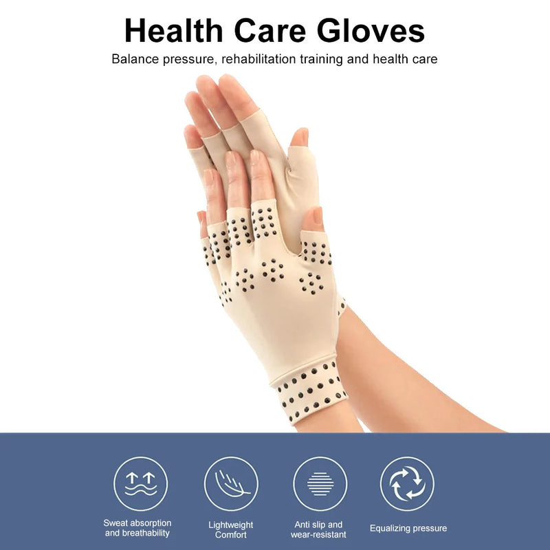 Diga Adeus às Dores nas Mãos: Luvas Magnéticas de Compressão para Alívio Imediato da Artrite✅